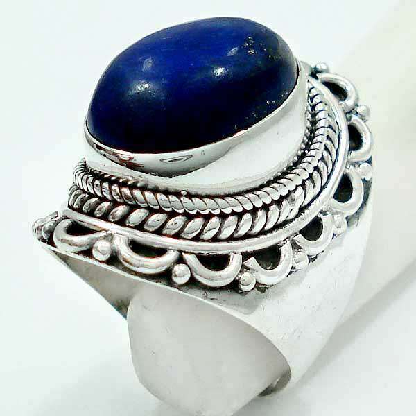 Exquisite 925 Sterling Silver & Lapis Lazuli Ring...