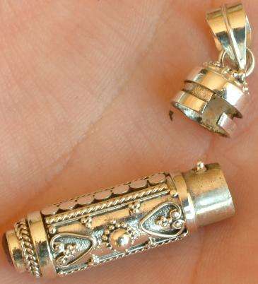 Exquisite 925 Sterling Silver & Amethyst Prayer Box Pendant...