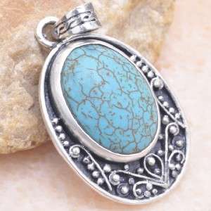 Lovely Turquoise and 925 Silver Pendant...
