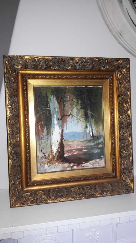 Hennie Griessel Landscape with Trees Painting