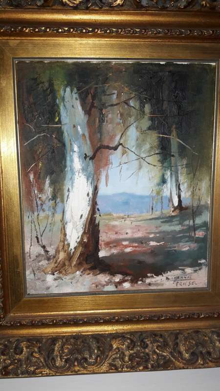 Hennie Griessel Landscape with Trees Painting
