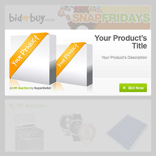 bidorbuy is auctioning Advertising Space in our Snap Friday newsletter!