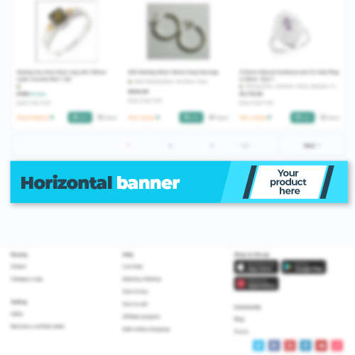 Horizontal Banner Advertising on Bob Shop