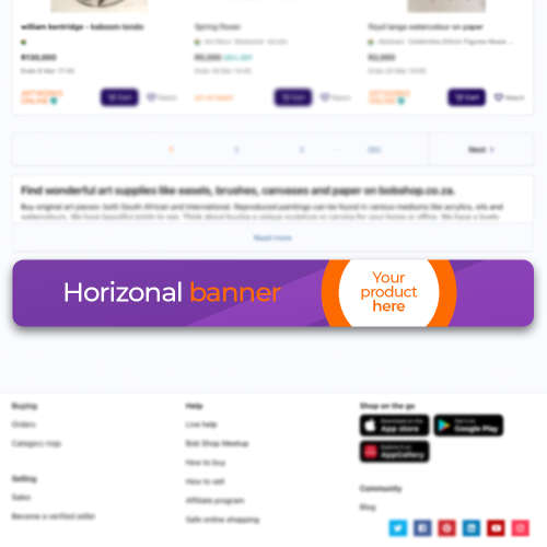 Horizontal Banner Advertising on Bob Shop