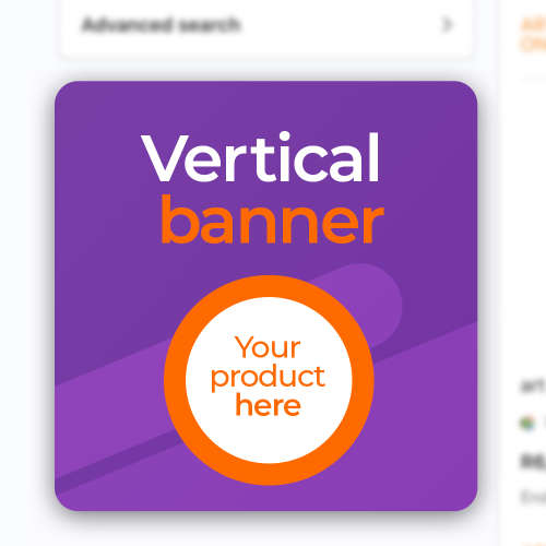 Vertical Banner Advertising on Bob Shop