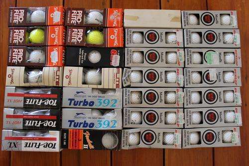 84 Unused Boxed Brand Name Golf Balls (Dunlop, Top Flite, Slazenger, Spalding)