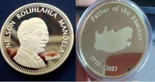 NELSON MANDELA - FATHER OF THE NATION MEDALLION