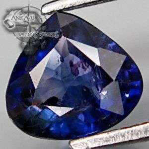 1.00 Ct Heated Only! Good Colour Top Blue Sapphire Madagascar Nice Shape!