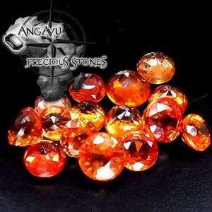 0.11 ct Round Orange Sapphire