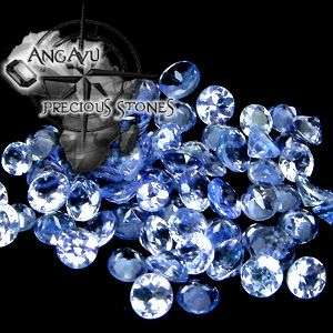 TOP AAA 2.05 ct. Round Cut Blue Purple Tanzanite Lot - Bid per Stone