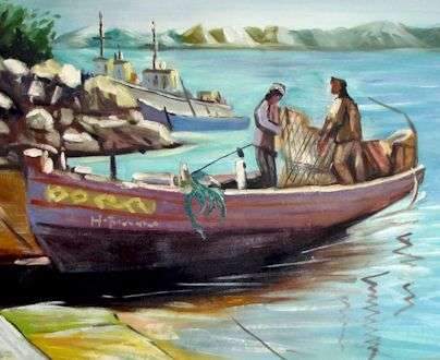 Absolute Bargain - Original art-work depicting life along the Adriatic coast will blend in anywhere!