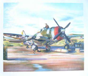 OUTSTANDING!!!  - World War 2 fighter plane being readied for battle