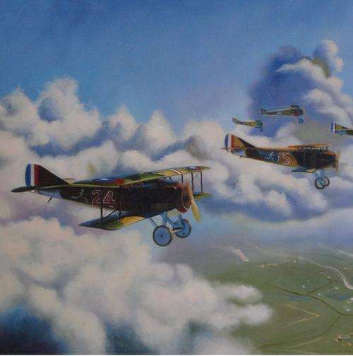 Great oil painting of the world famous WW1 Fighter Planes
