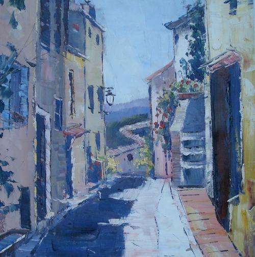 Another Great Clement Regalia painting of a coastal village along the Med