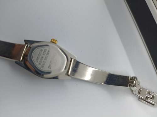 Watch Ladies  2-tone strap (silver and gold) with blue face