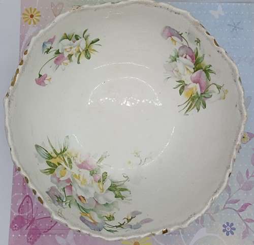 ANTIQUE FRUIT/SALAD BOWL : GRIMWADES WINTON ENGLAND : HANDPAINTED c1906 Pattern nr 2696