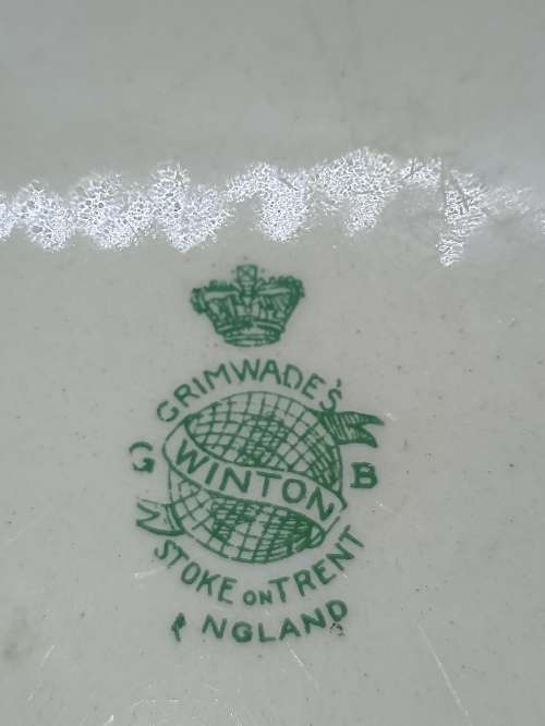 ANTIQUE FRUIT/SALAD BOWL : GRIMWADES WINTON ENGLAND : HANDPAINTED c1906 Pattern nr 2696