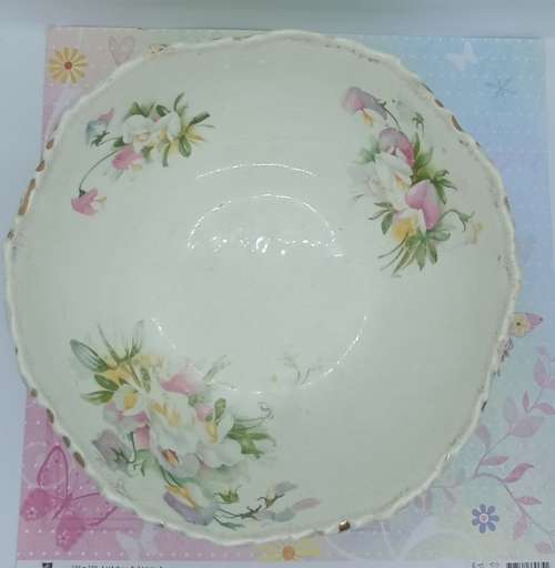 ANTIQUE FRUIT/SALAD BOWL : GRIMWADES WINTON ENGLAND : HANDPAINTED c1906 Pattern nr 2696