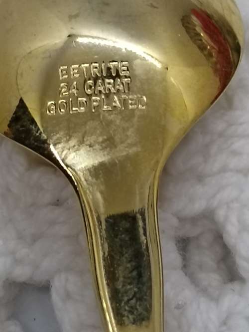 VINTAGE : Gold Plated (24 carat) Eetrite Teaspoons