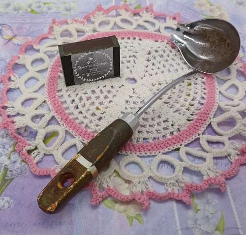 VINTAGE : Prestige Gravy Spoon with Wooden Handle