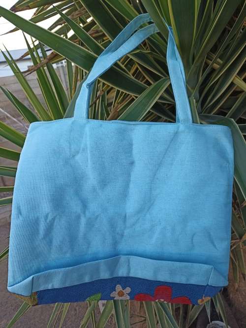NEW : Maxi Canvas Tote Bag with Owl Print Design (`Owl always love you`)