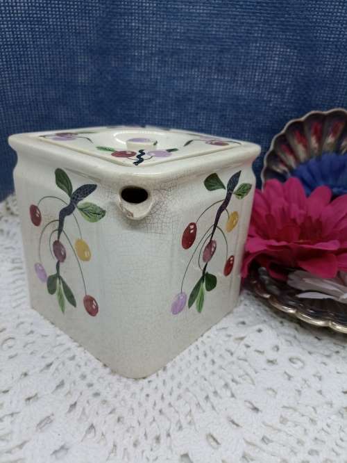 VERY RARE VINTAGE : MID-CENTURY Cube Square Teapot