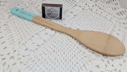 NEW : Wooden Spoon : `Life is too short - lick the spoon`