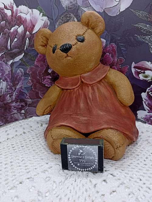 Large Ceramic Girly-Bear Figurine (30cm)