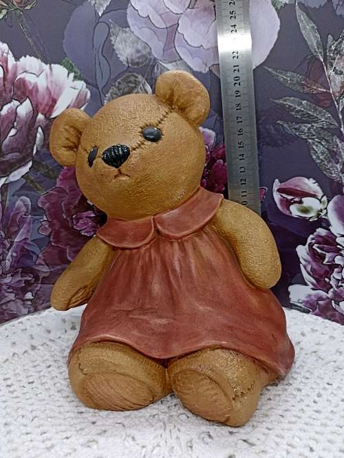 Large Ceramic Girly-Bear Figurine (30cm)