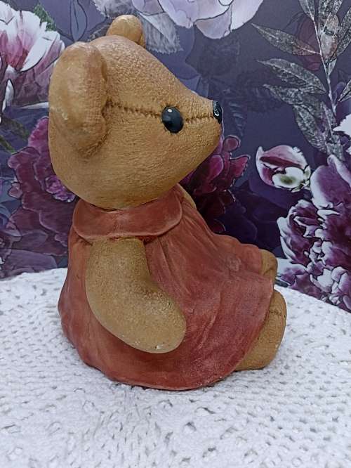 Large Ceramic Girly-Bear Figurine (30cm)