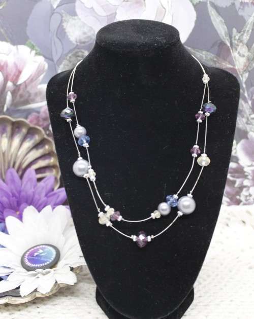 VINTAGE and NEW : Lot of 7 Jewellery pieces : Purple