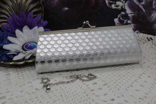 NEW : Clutch Bag (evening handbag) - Silver