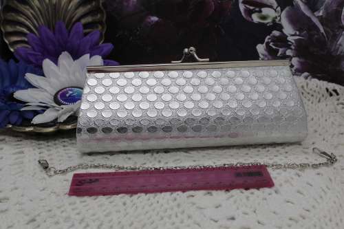 NEW : Clutch Bag (evening handbag) - Silver