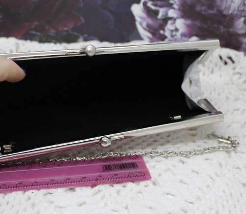 NEW : Clutch Bag (evening handbag) - Silver