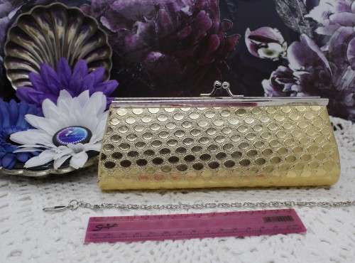 NEW : Clutch Bag (evening handbag) - Gold
