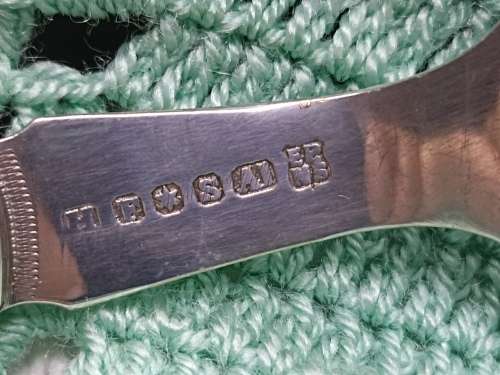 ANTIQUE : Silver Plated Fish Cutlery with hallmarked silver collar 1895 Sheffield celluloid handles
