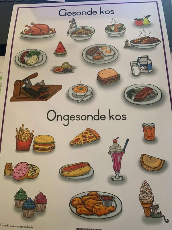 Gesonde & Ongesonde Kos Plakaat
