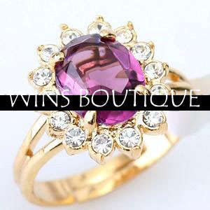 Stunning Oval Amethyst Cluster Ring  [R1 SPECIAL - NO RESERVE][WOW]