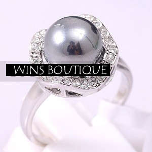 Beautiful 1.0cm Black Pearl Ring  [R1 SPECIAL - NO RESERVE][WOW]