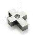 Assorted Stainless steel pendants wirh simulated diamonds