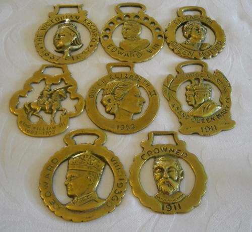 8 ROYALTY HORSE BRASSES