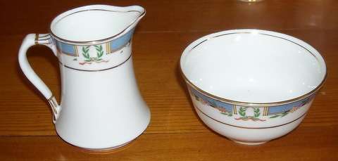 Royal Albert "Orient" Milk Jug and Sugar Bowl