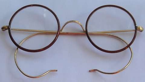 1920's GOLD FILLED ROUND EYEGLASSES BY ALGHA