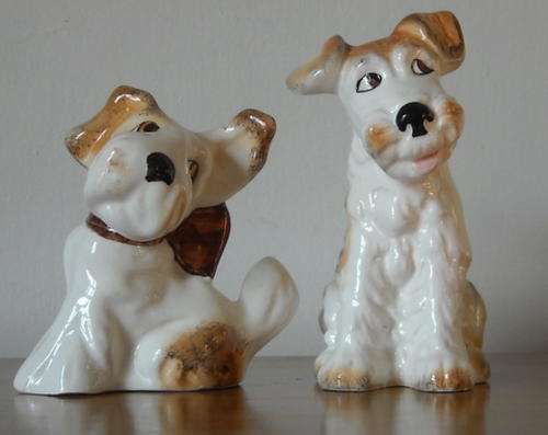 PAIR OF VINTAGE SYLVAC TERRIER DOGS
