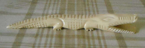 IVORY CROCODILE ORNAMENT