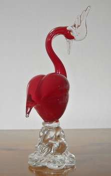 LARGE MURANO GLASS BIRD