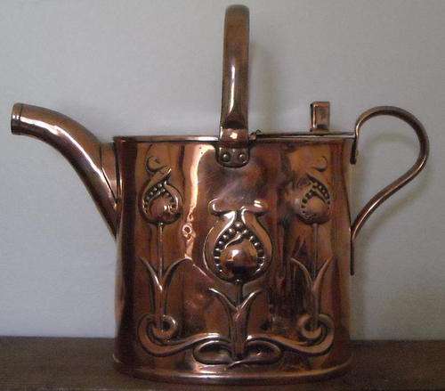 ART NOUVEAU SOLID COPPER WATERING- CAN FROM ENGLAND