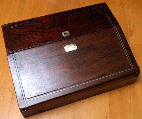 Victorian Little Rosewood Lap Desk