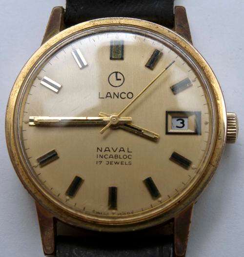 Lanco Gents Naval Wind-up Watch - Working!