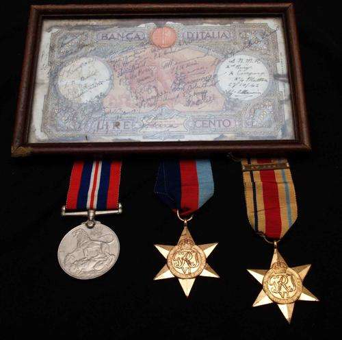 NMR Medal Group + Bank Note Signed at Start of Battle of El-Alamein
